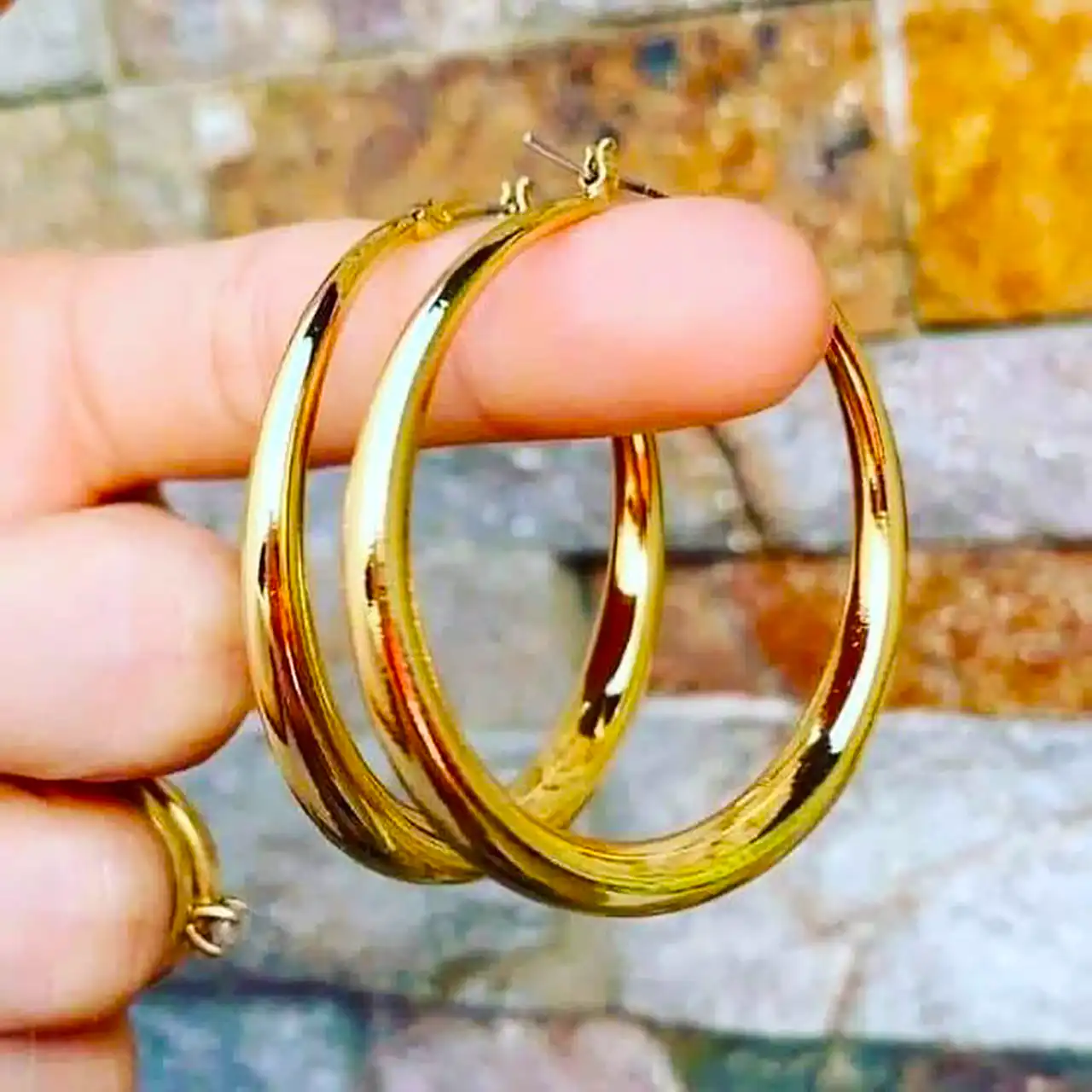 گوشواره حلقه ای بزرگ طلا
