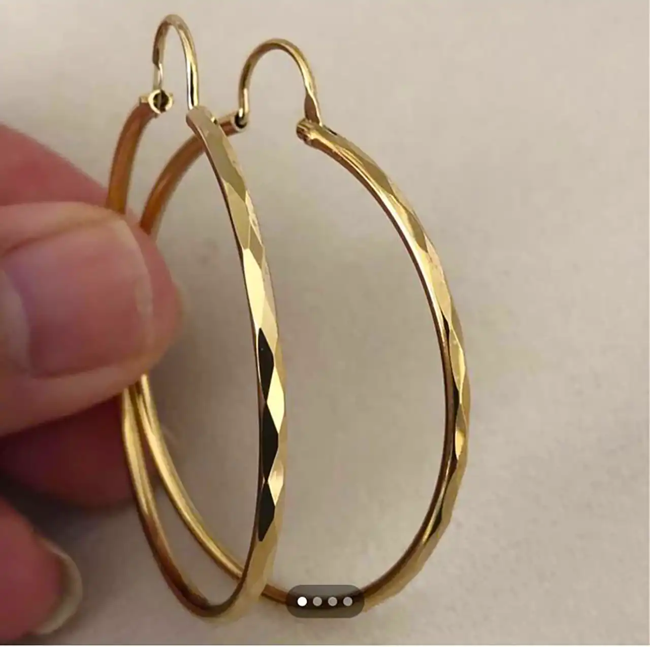 گوشواره حلقه ای بزرگ طلا