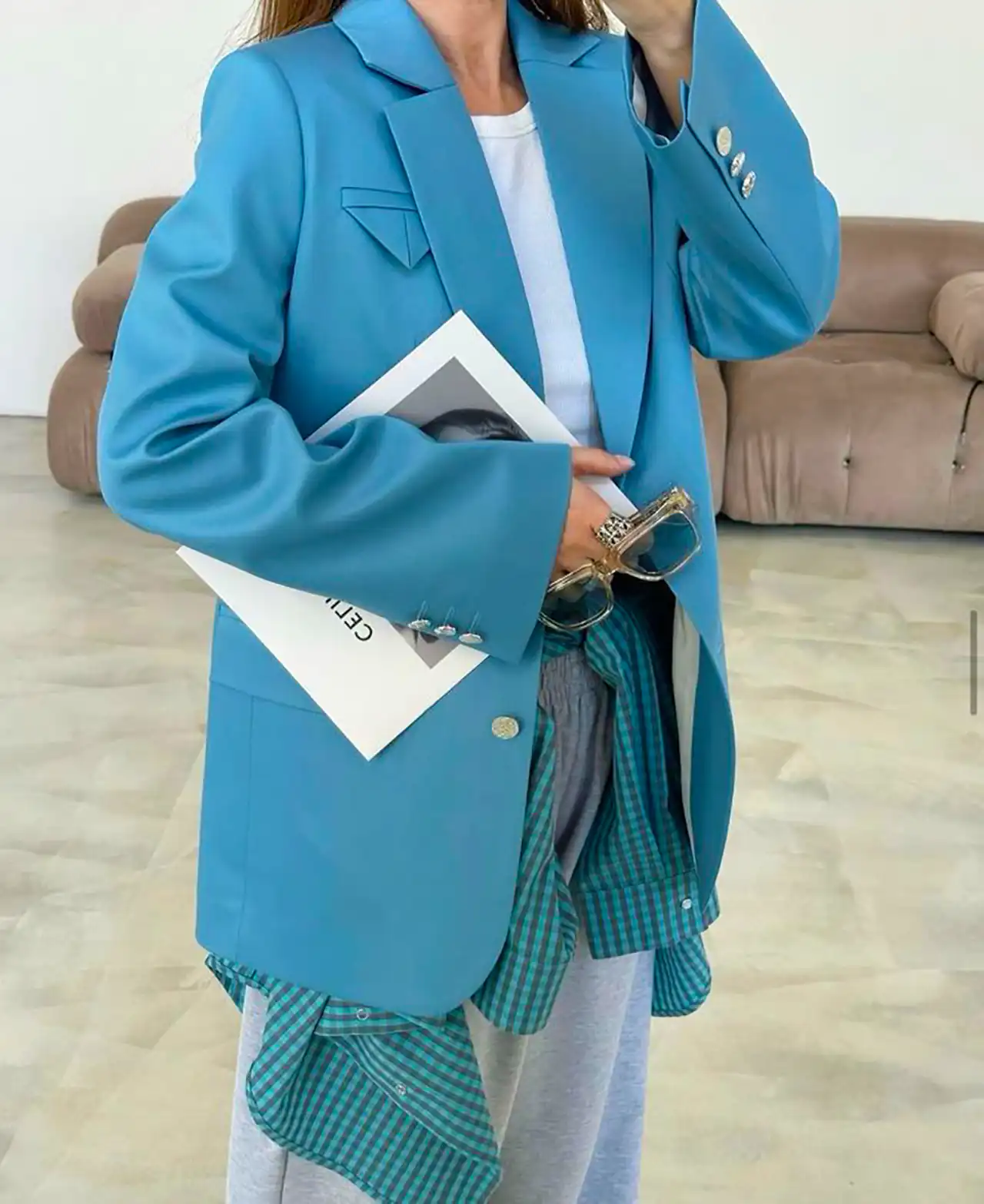 کت بلیزر اسپرت آبی