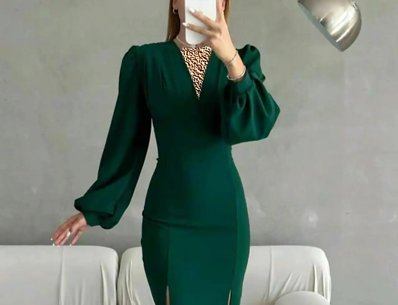 لباس عروسکی میدی سبز