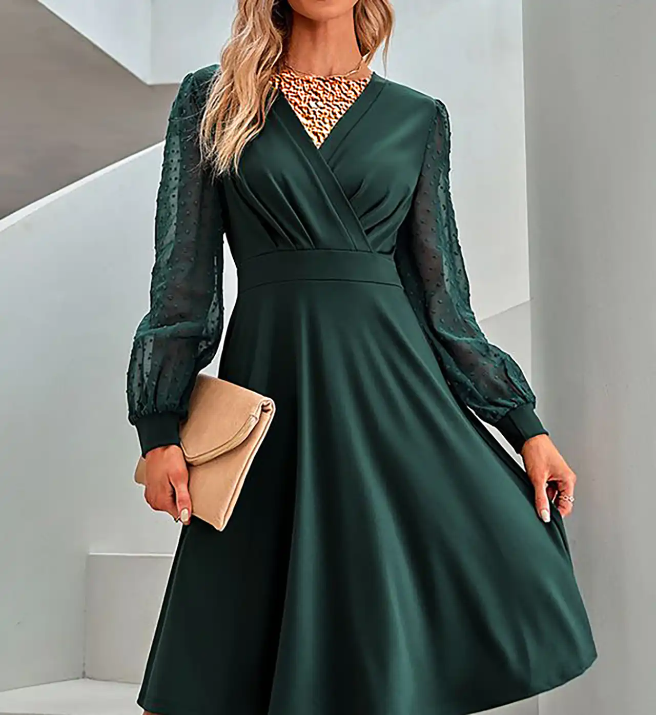 لباس عروسکی میدی سبز
