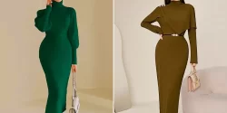 لباس بافت بلند زنانه؛ ۱۵ عکس شیک مخصوص دختران خوش‌استایل و خوش‌پوش