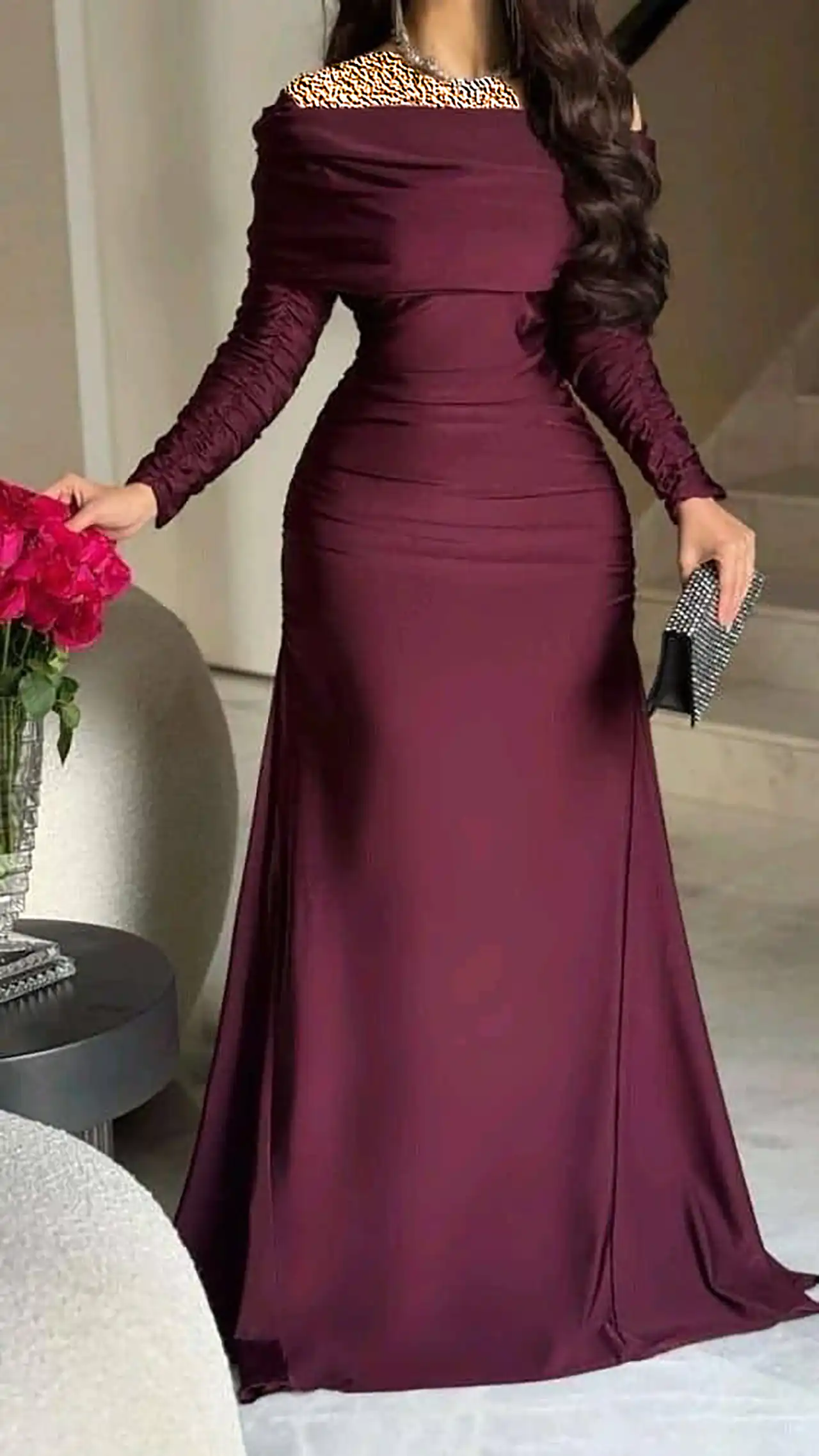 لباس مجلسی ریون پر زرق و برق