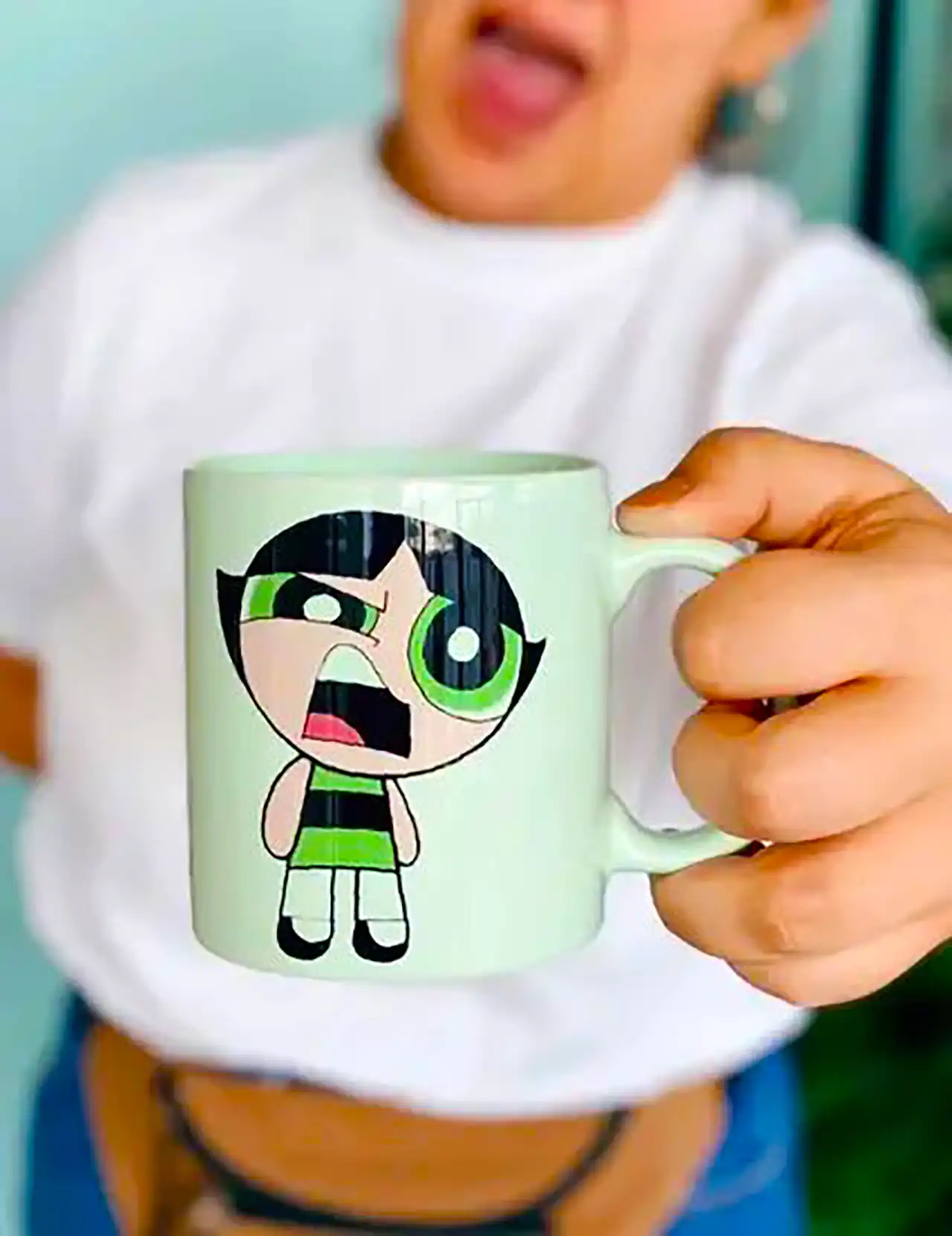 ماگ سرامیکی سبز شیک