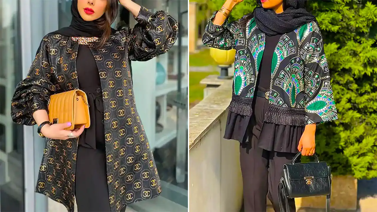 مانتو مشکی رسمی شیک