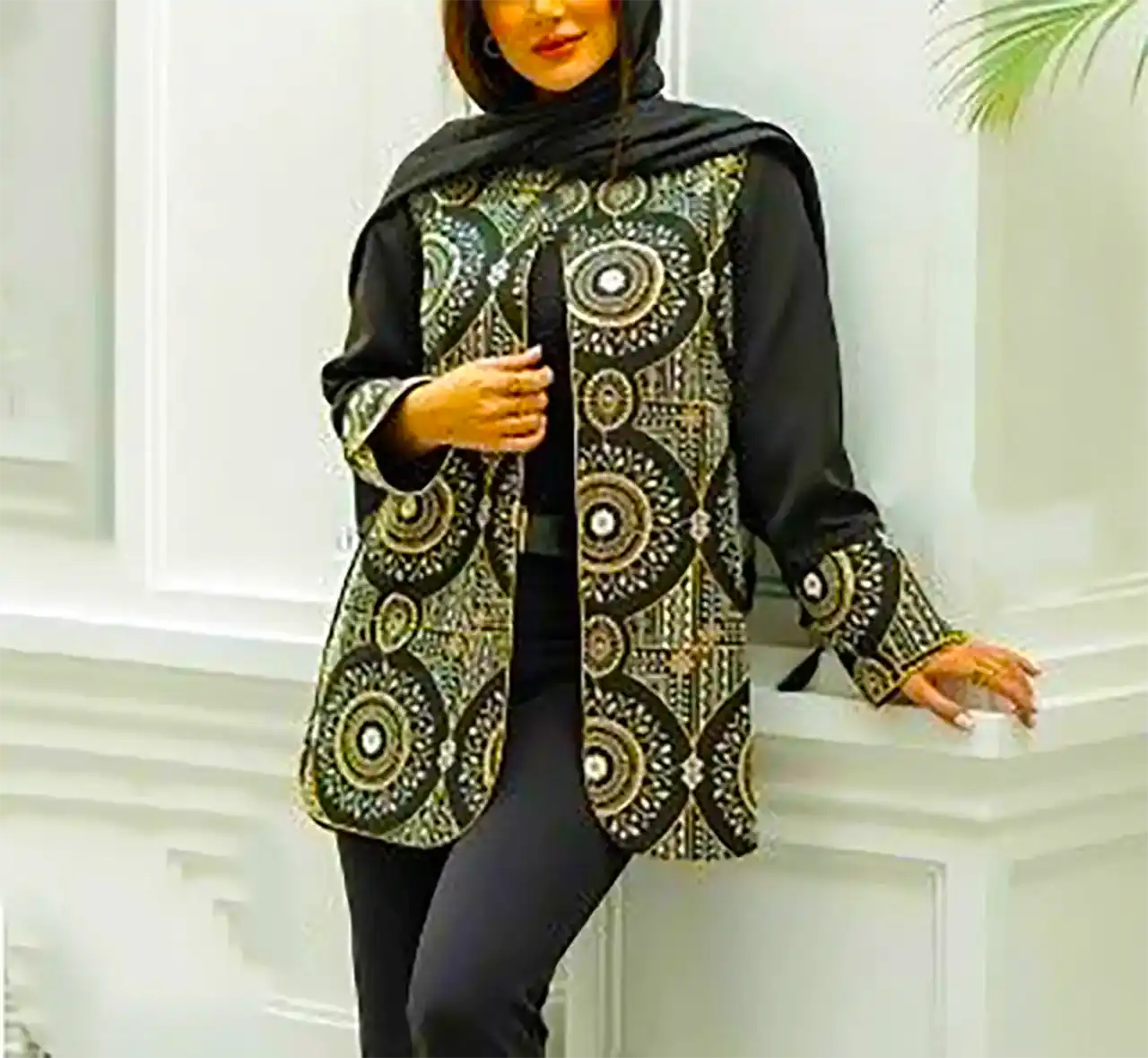 مانتو مشکی رسمی شیک