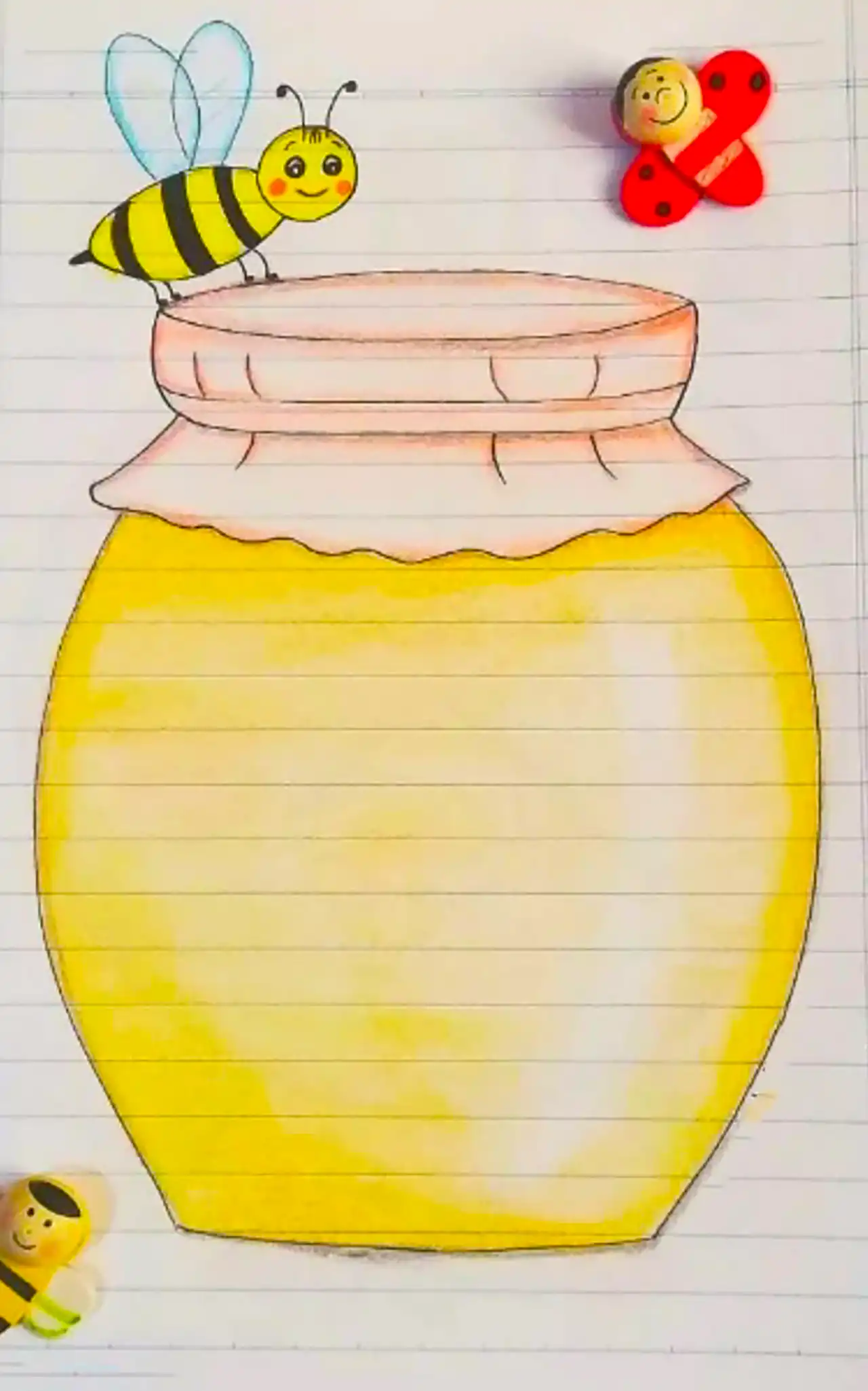 نقاشی کودکانه با مداد رنگی