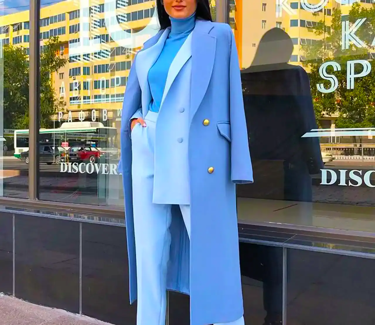 پالتو آبی شیک زنانه