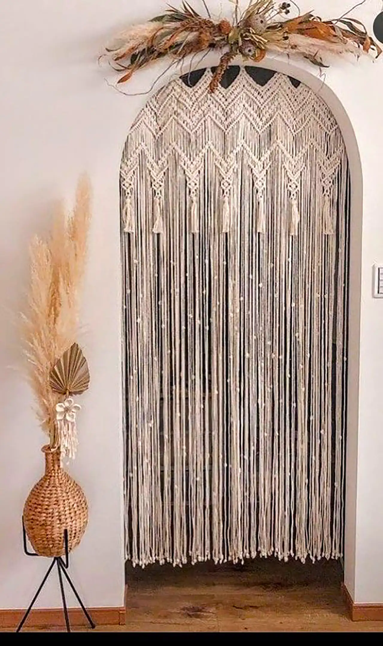 پرده مکرومه شیک