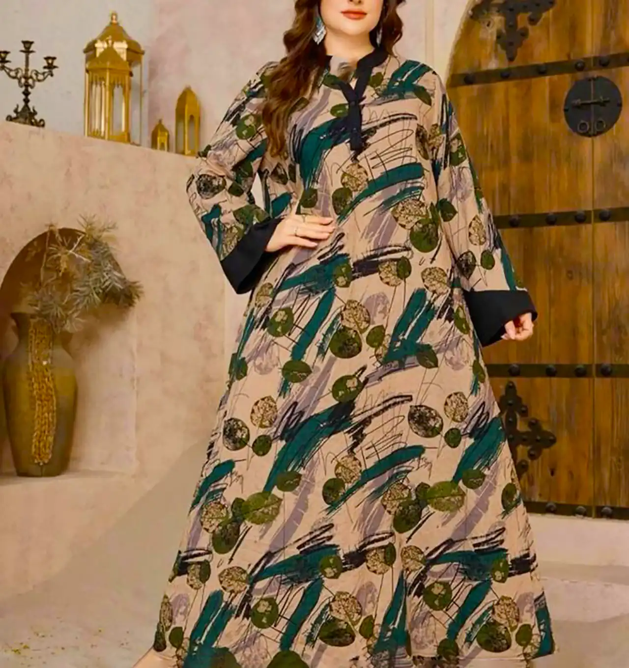 پیراهن بلند پترنی زنانه
