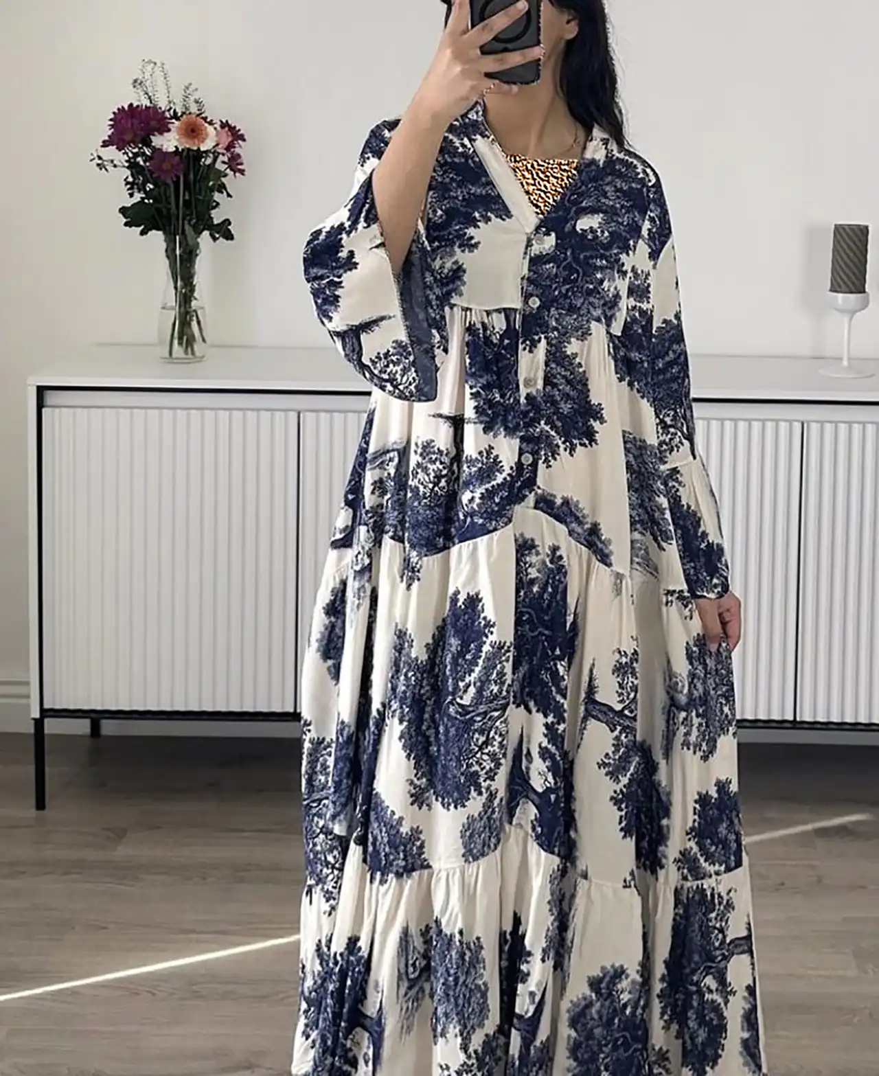 پیراهن بلند پترنی زنانه