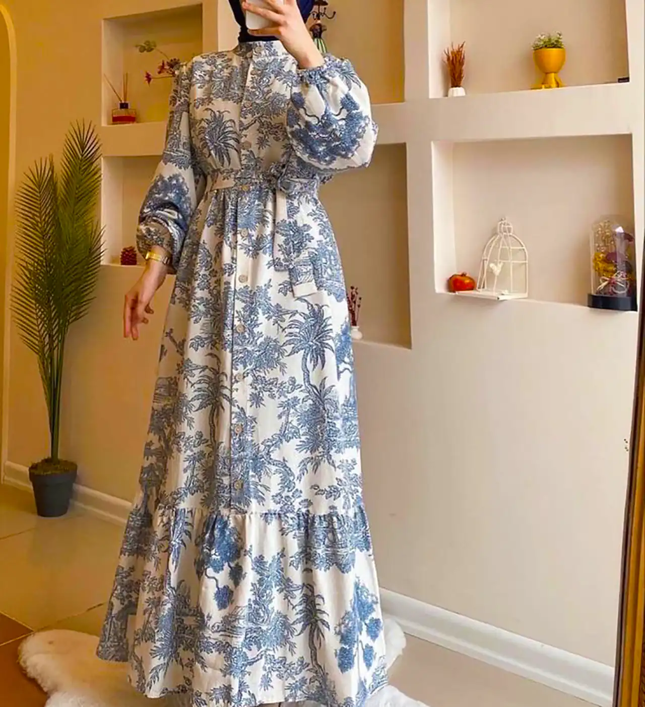پیراهن بلند پترنی زنانه
