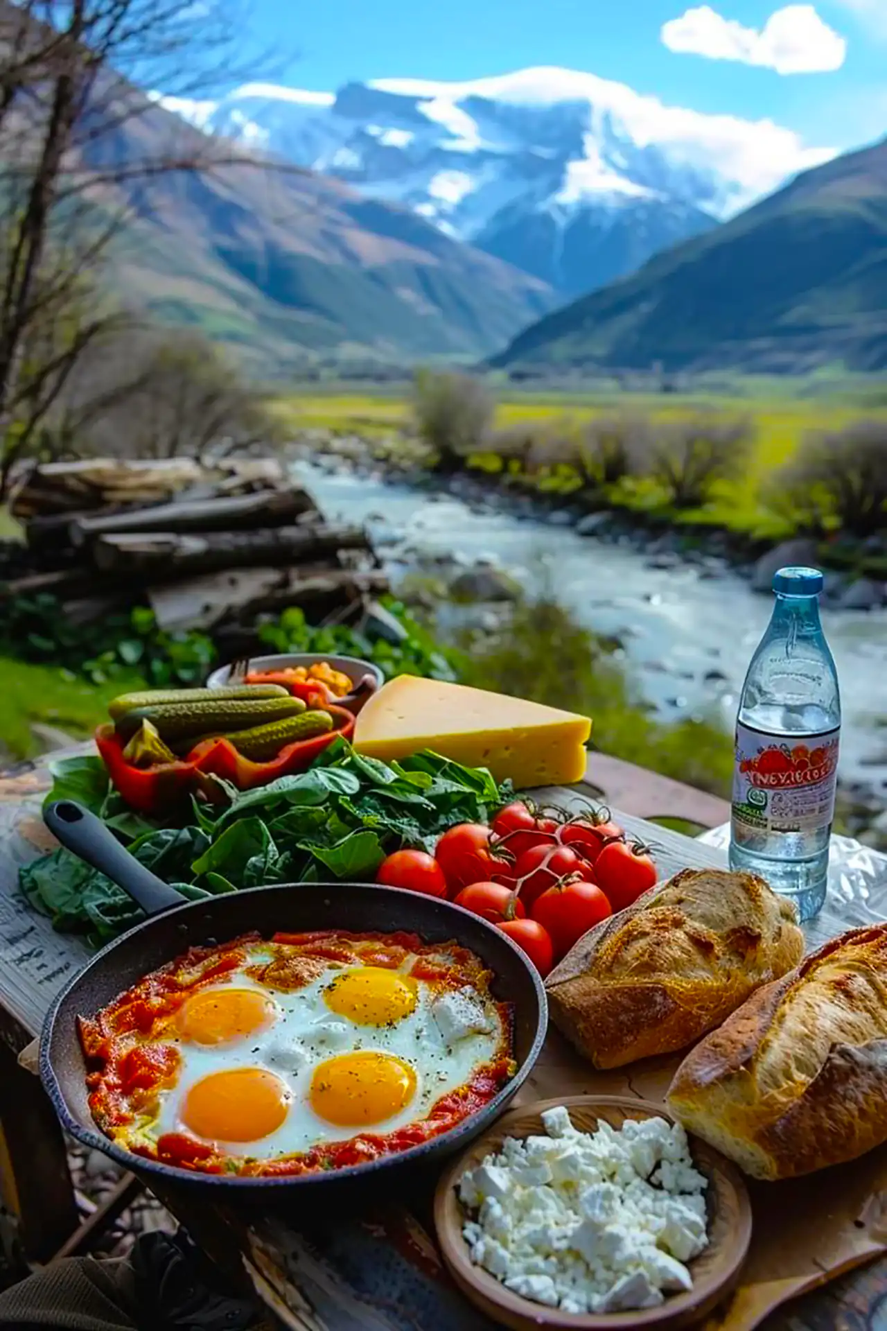 سرو صبحانه در طبیعت