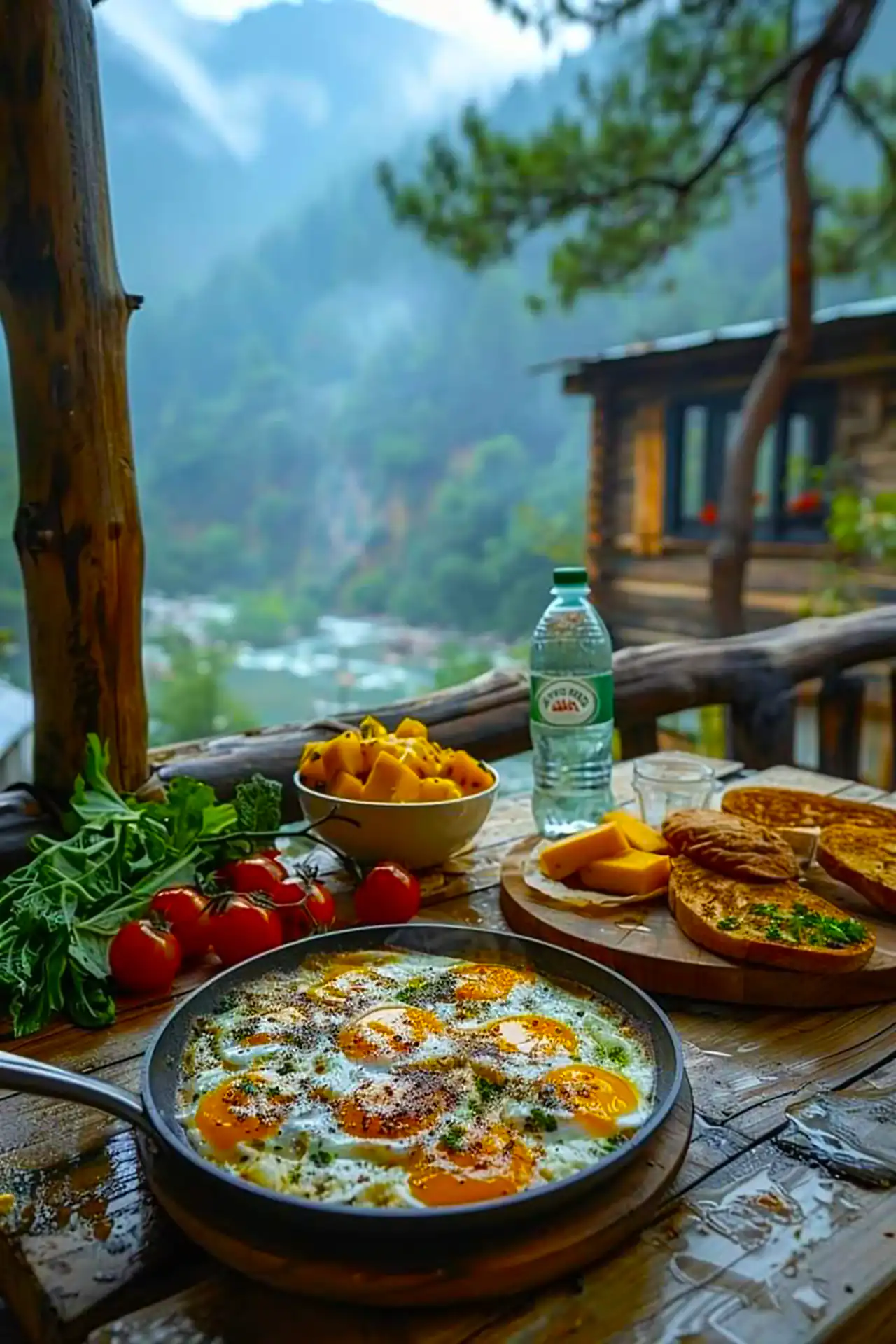 سرو صبحانه در طبیعت