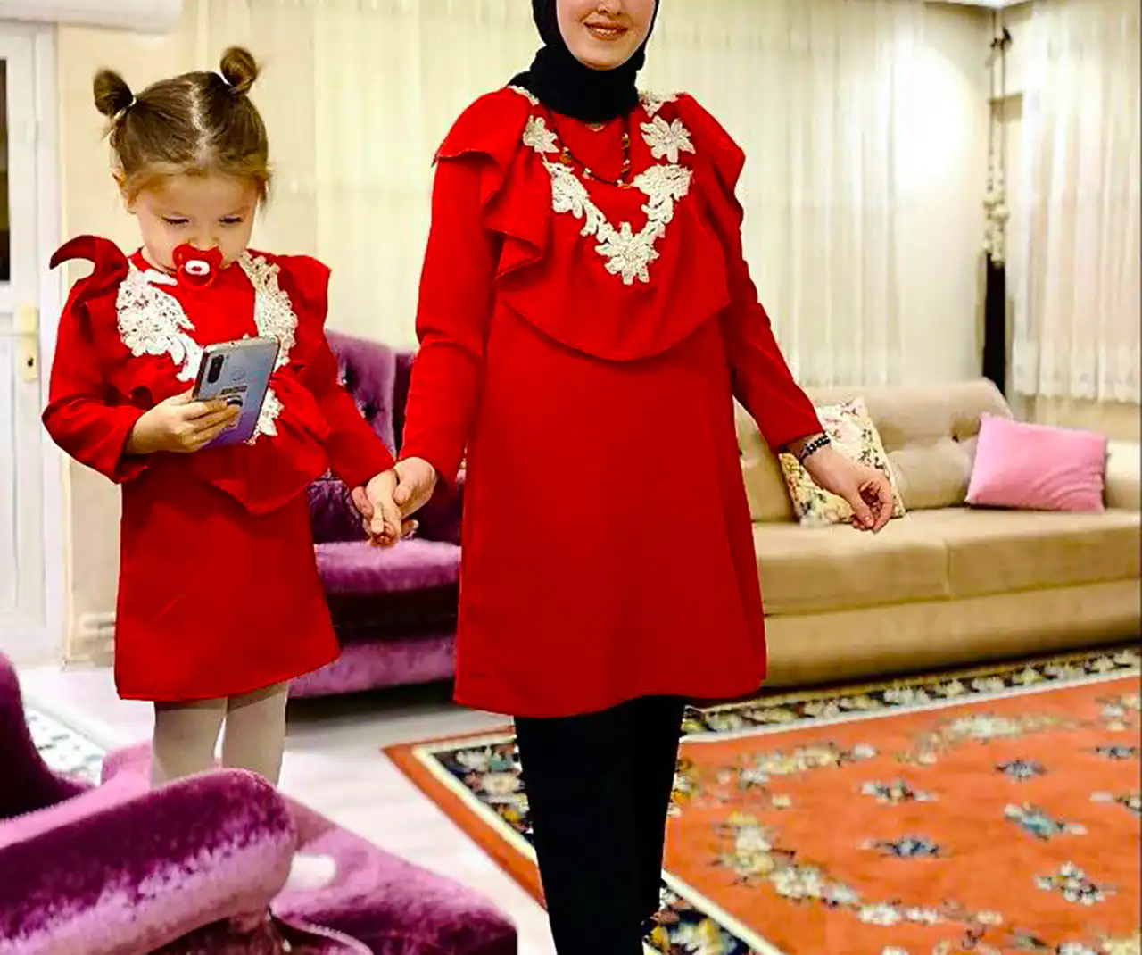 ست لباس مادر دختری پاییزه
