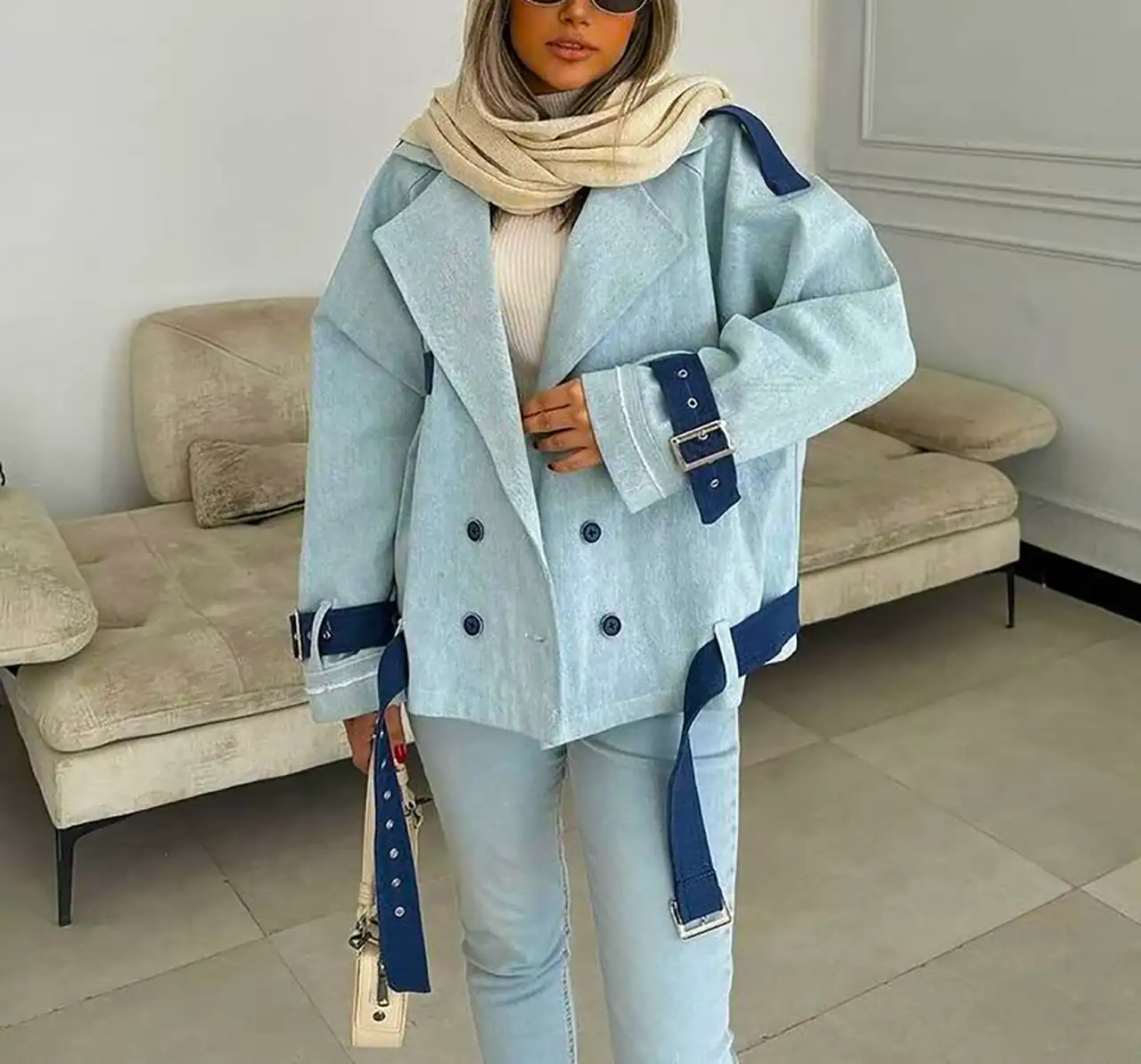 استایل زنانه با ترنچ کت