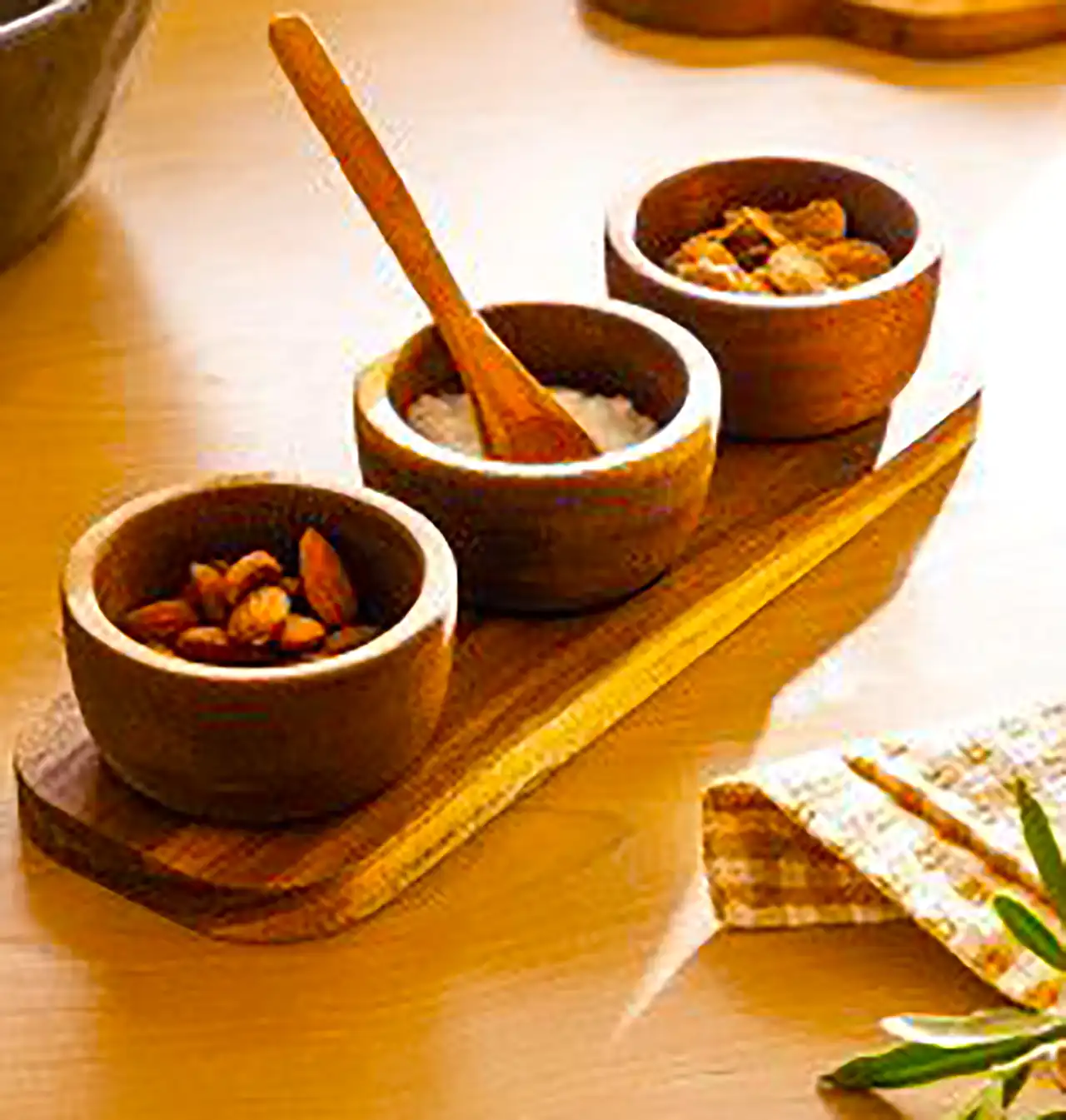 ظرف چوبی ادویه و چاشنی