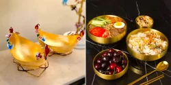 ظروف پذیرایی استیل طلایی؛ ۱۵ عکس خاص و لوکس رنگ طلایی برای میز مهمانی