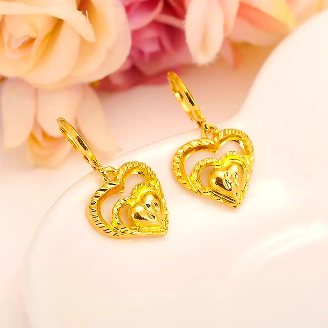 گوشواره قلبی آویز