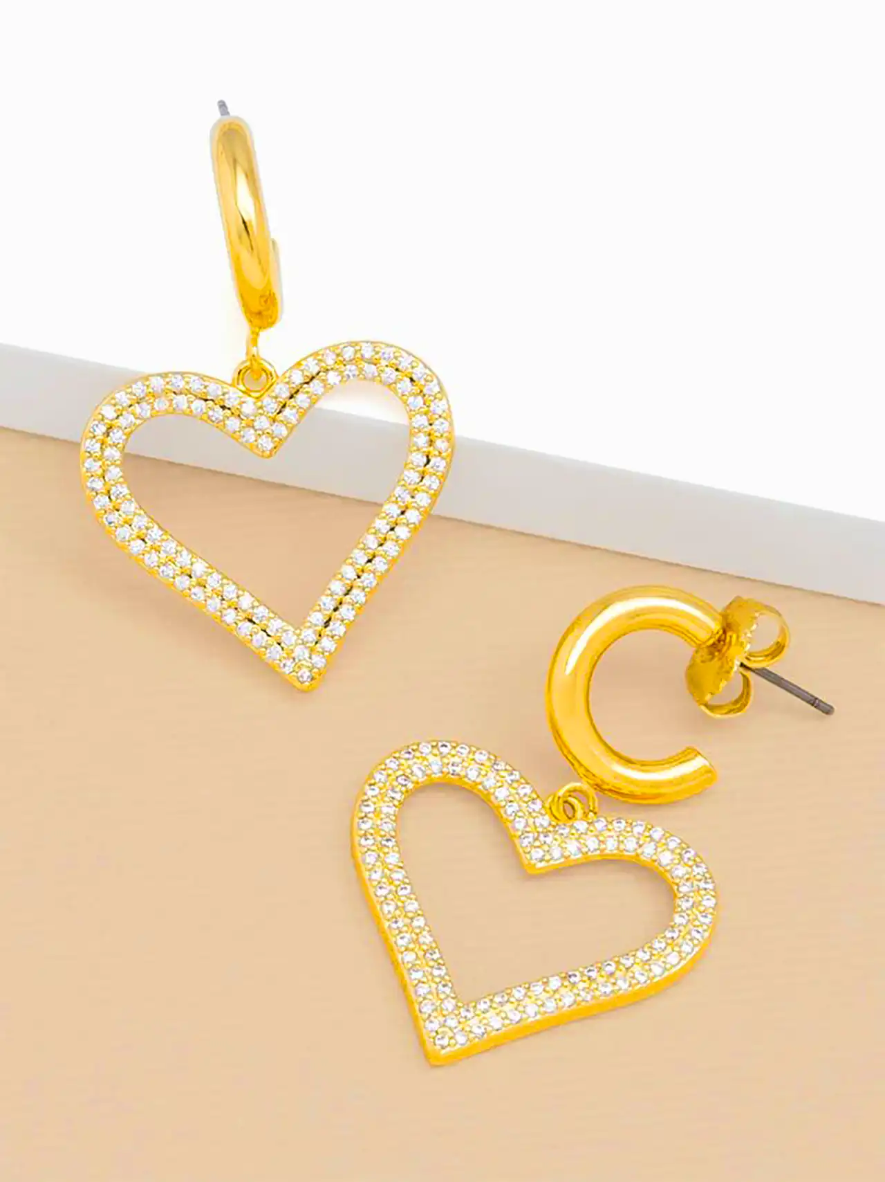 گوشواره قلبی آویز