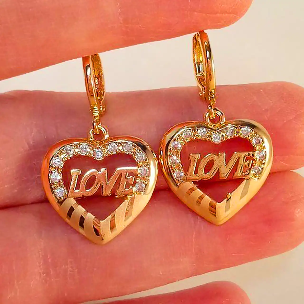 گوشواره قلبی آویز