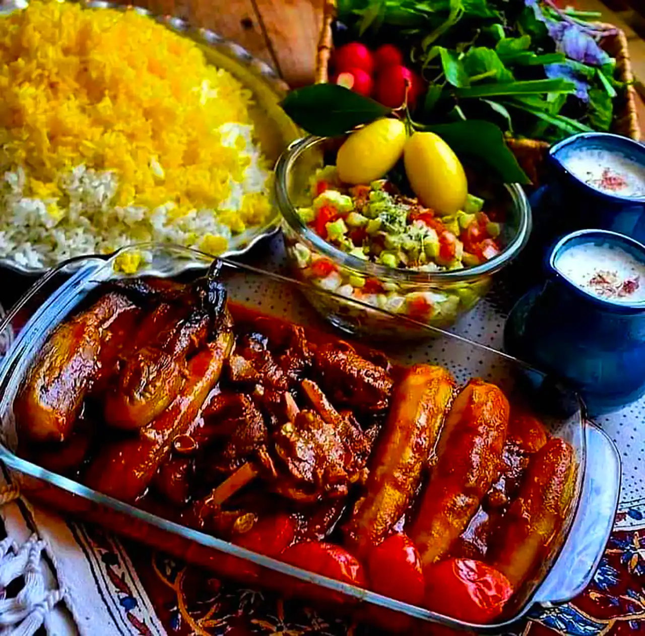 ایده سرو خورشت بادمجان