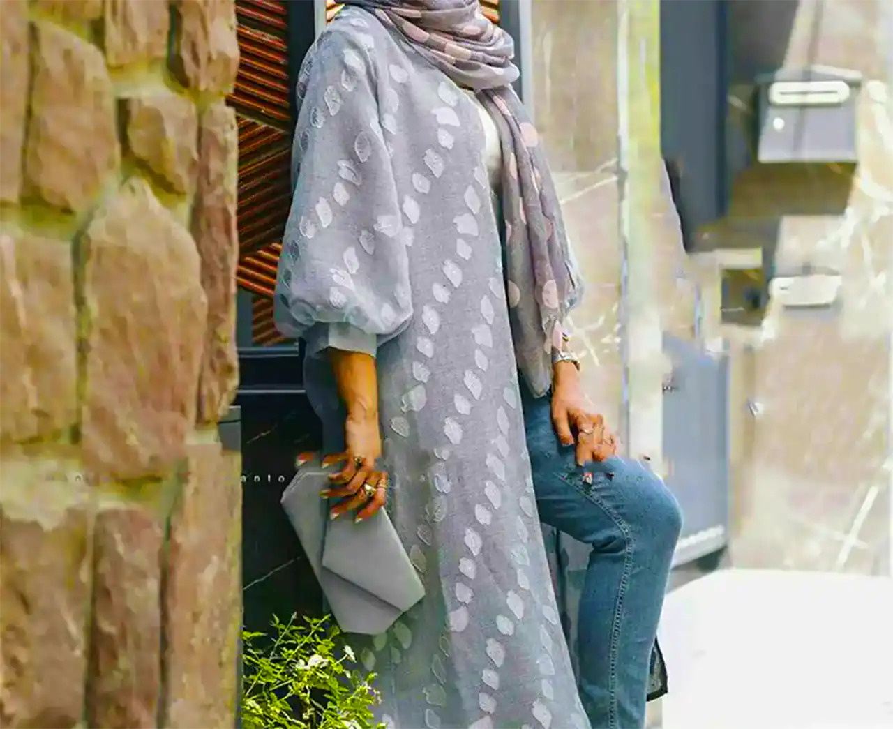 مانتو طوسی زنانه