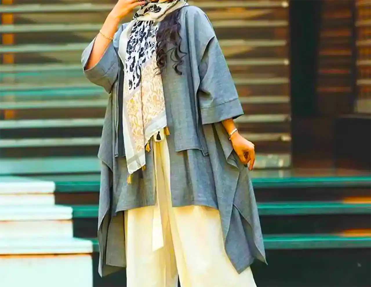 مانتو طوسی زنانه