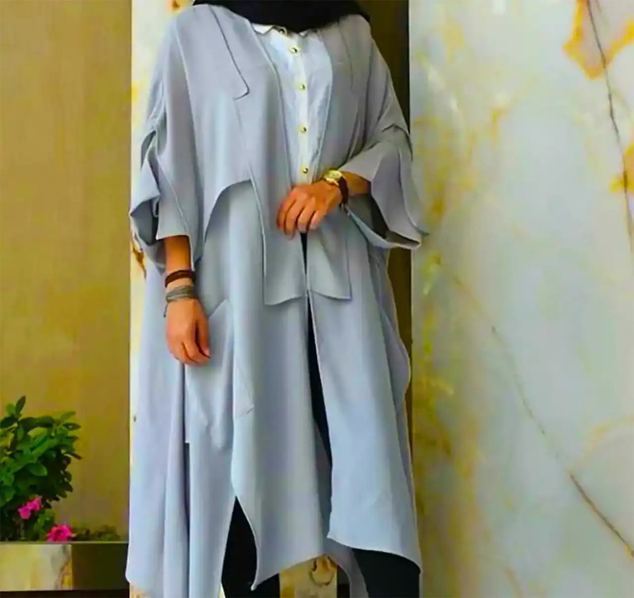مانتو طوسی زنانه