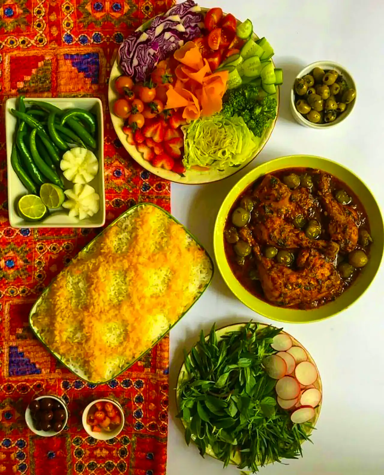 میز شام مهمانی