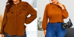 شومیز کرپ حریر قهوهای؛ ۱۵ عکس استایل خیرهکننده برای موقعیتهای مجلسی و روزمره