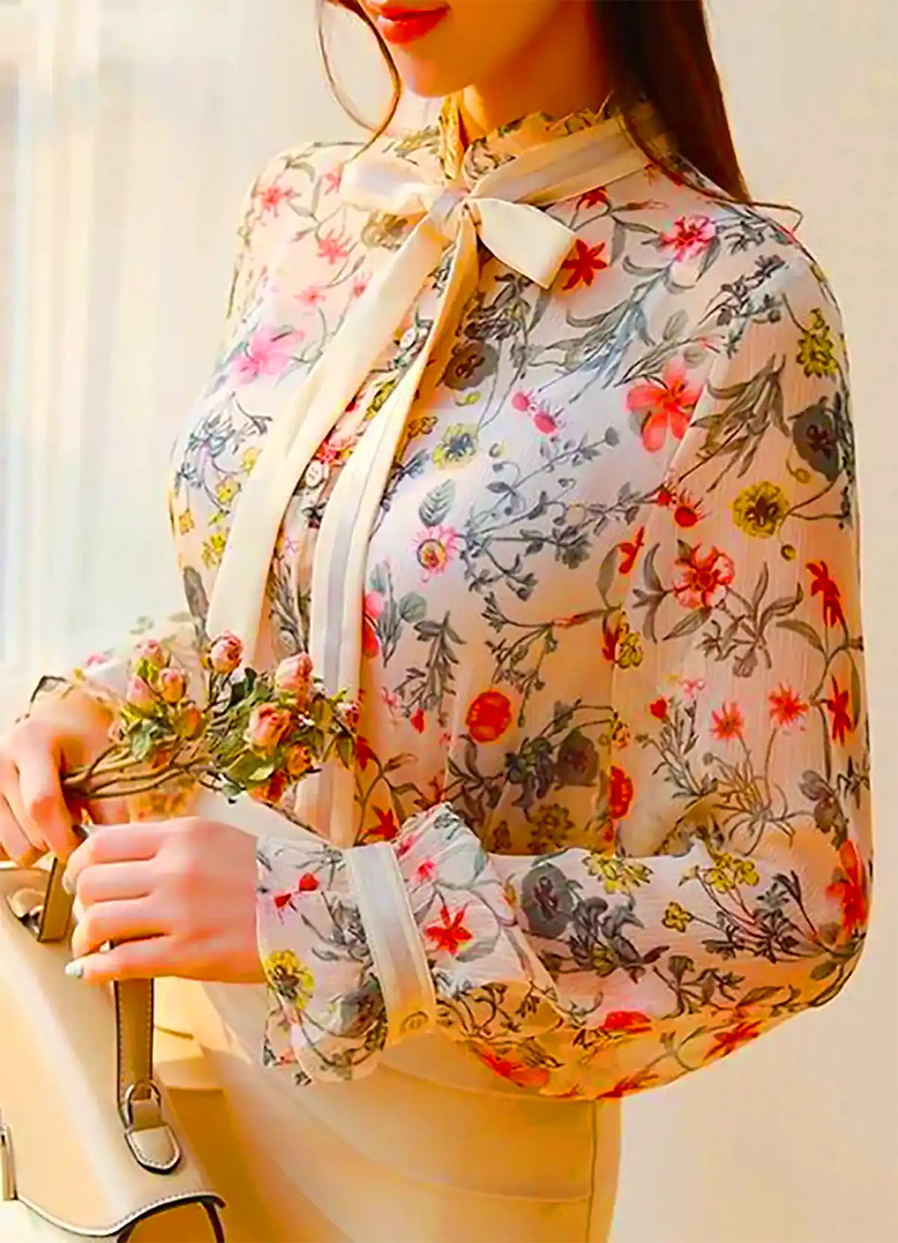 شومیز طرحدار شیک