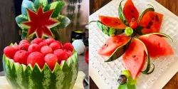 تزیین هندوانه برای یلدا؛ ۱۵ عکس الهامبخش از طرحهای خاص مجلسی و خلاقانه