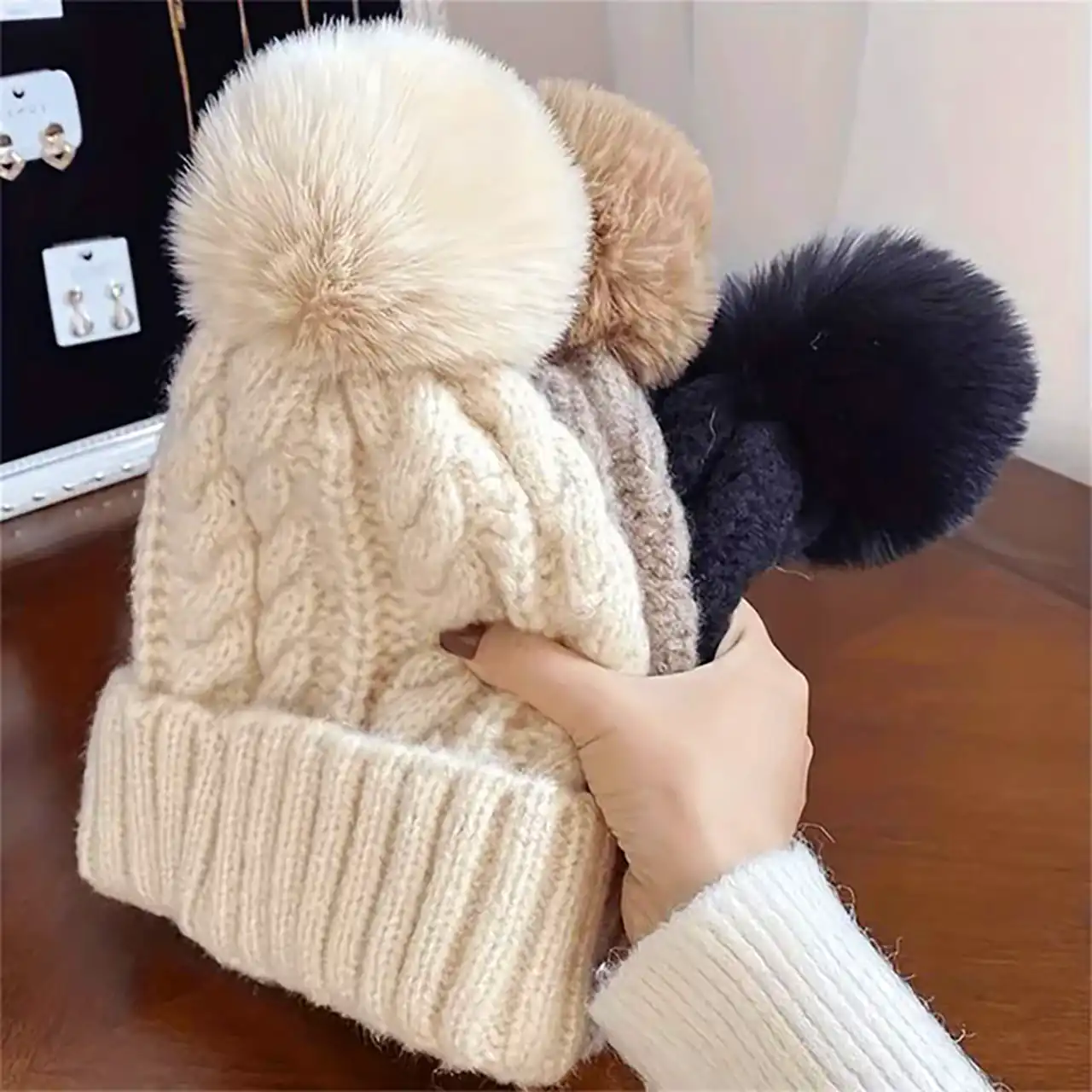 کلاه بافتنی زمستانی دخترانه