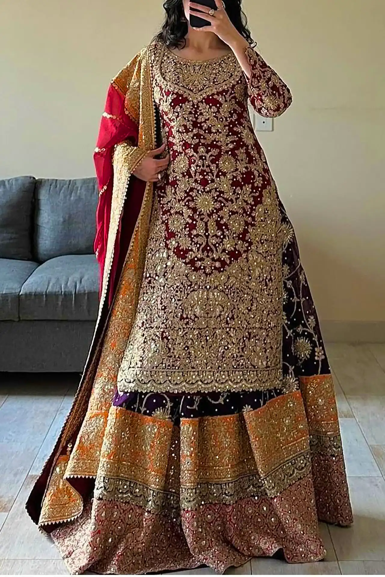 لباس هندی شیک زنانه