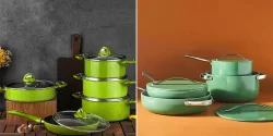 سرویس قابلمه چدن سبز؛ ۱۵ مدل جذاب دیدنی مناسب خرید بادوام و حرفه‌ای آشپزی