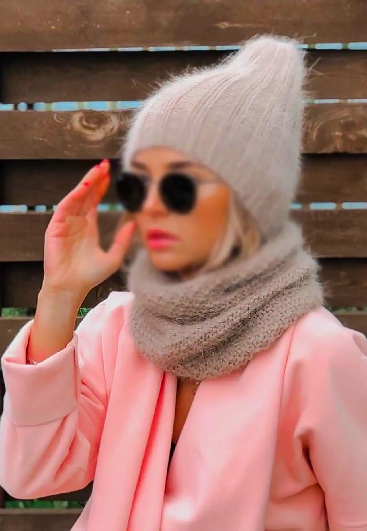 ست شال و کلاه شیک زنانه