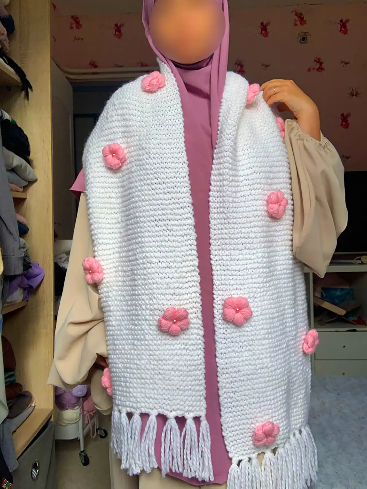 شال گردن بافتنی زمستانی