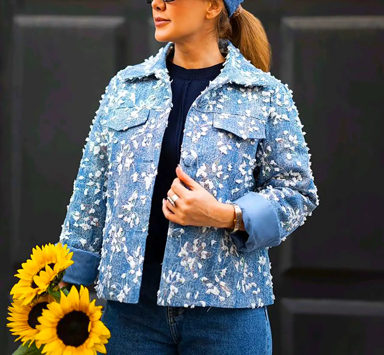 تیپ زنانه با رنگ آبی