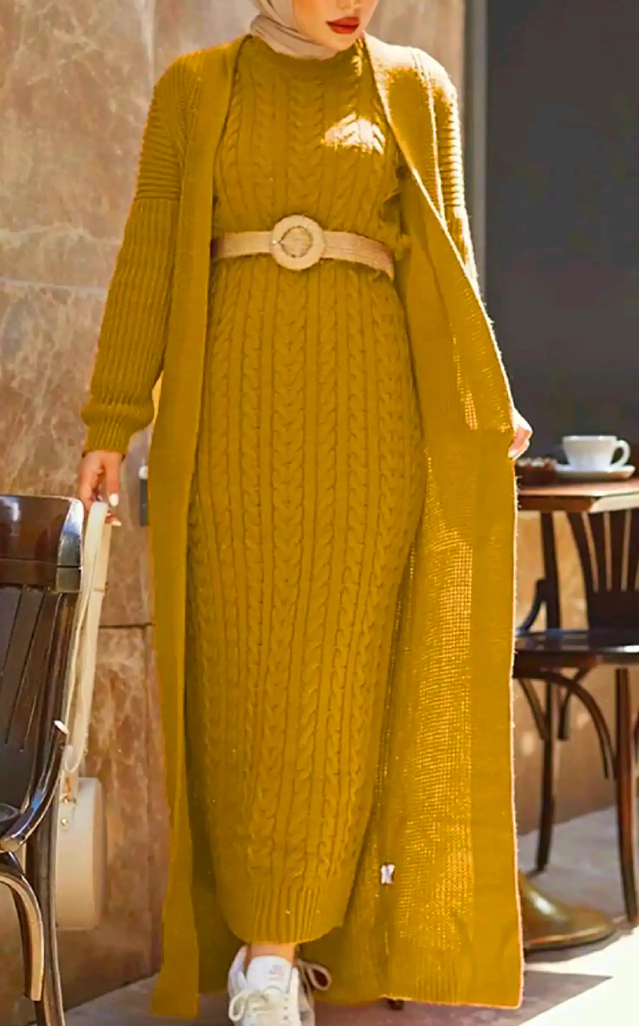 مانتو بافت زنانه زمستانی