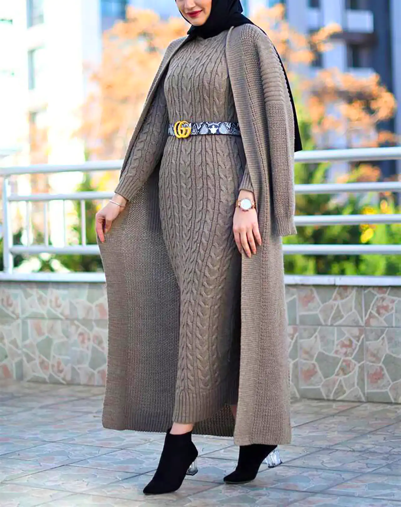 مانتو بافت زنانه زمستانی