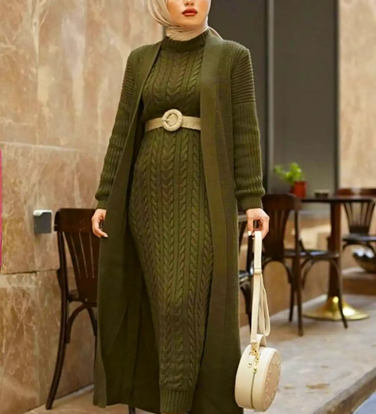 مانتو بافت زنانه زمستانی