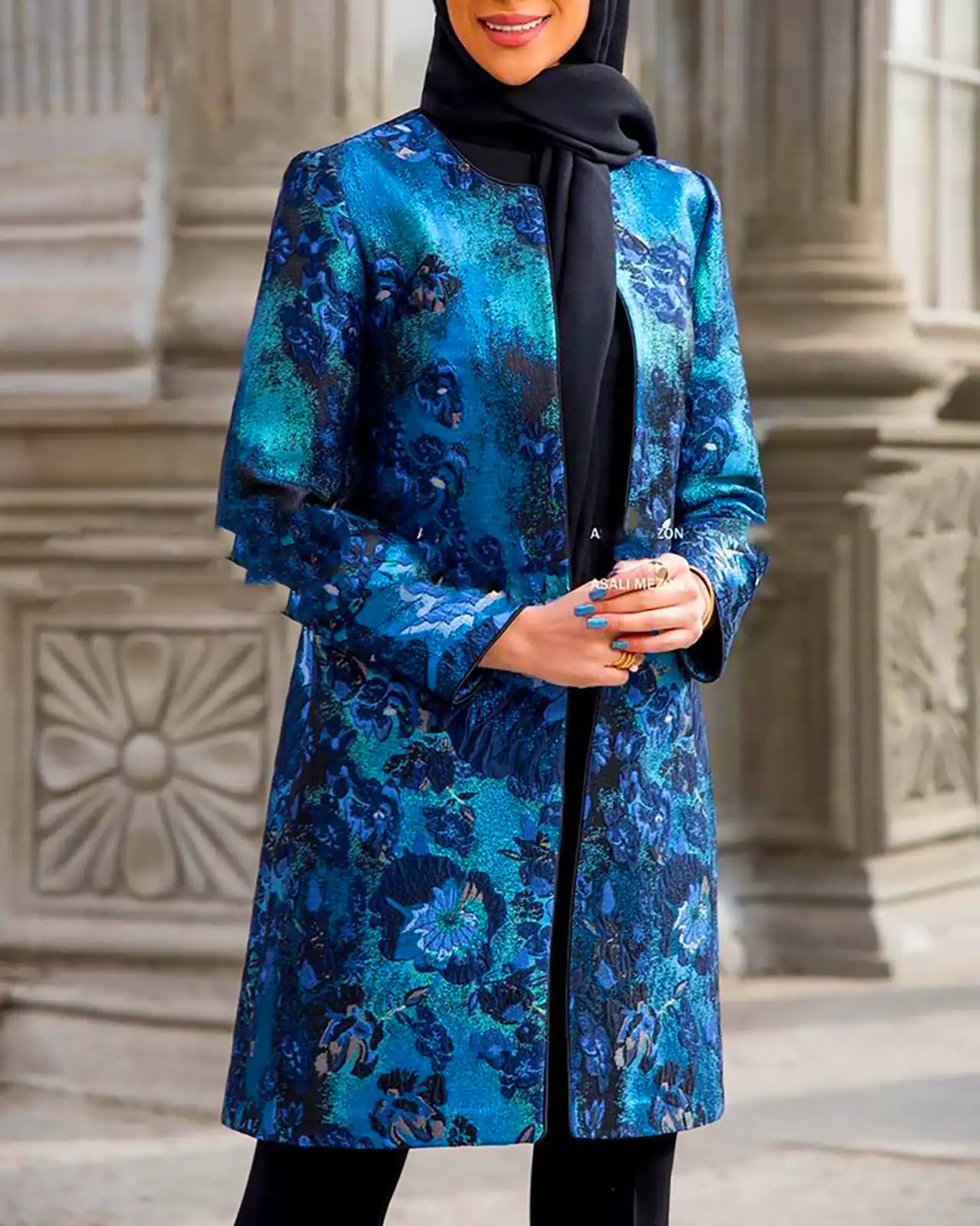 مانتو کتی ژاکارد مناسب مهمانی