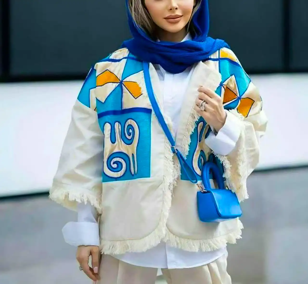 مانتو سفید عروسکی دخترانه