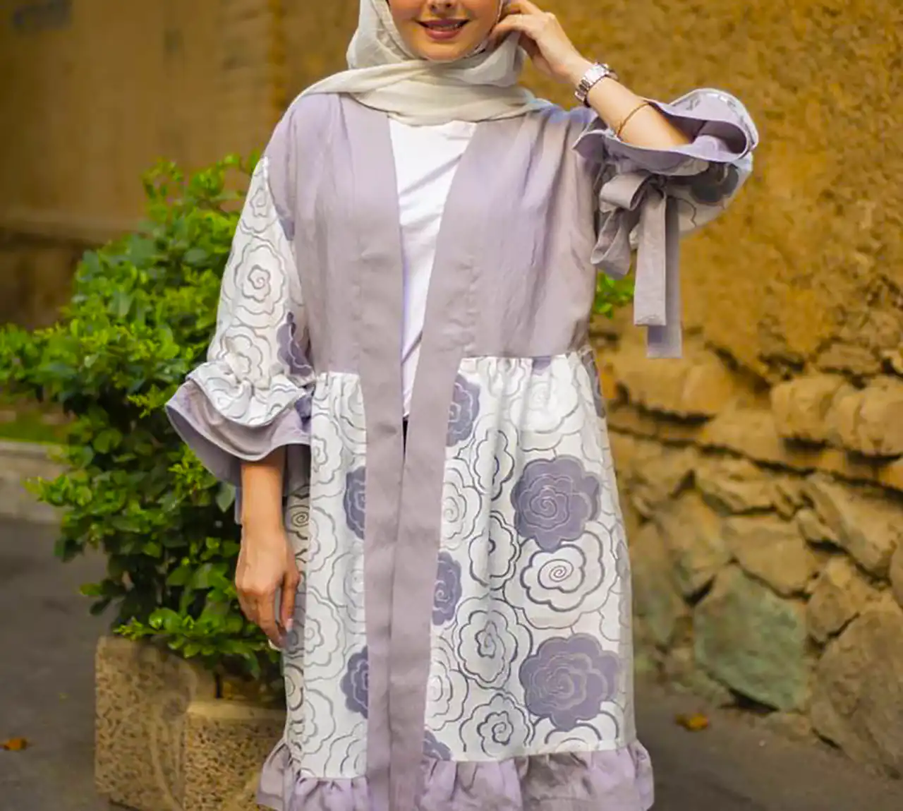 مانتو سفید عروسکی دخترانه