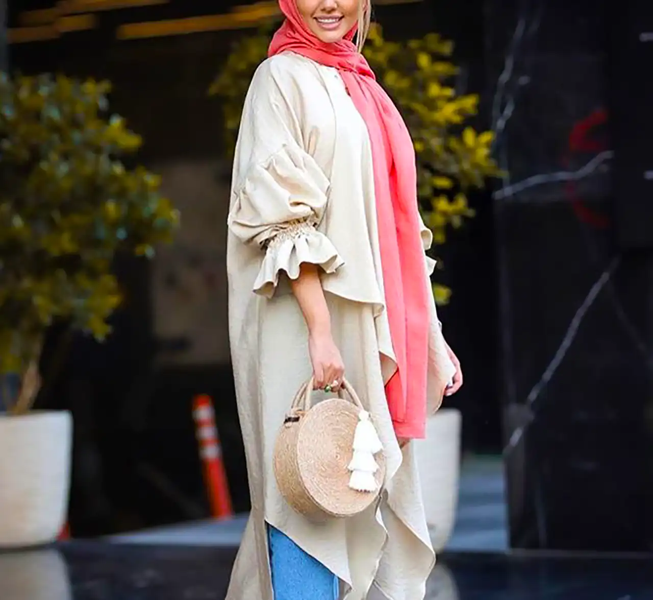 مانتو سفید عروسکی دخترانه
